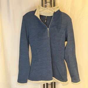 Kuhl Women's‎ Navy and Cream Cowl Neck Sweater